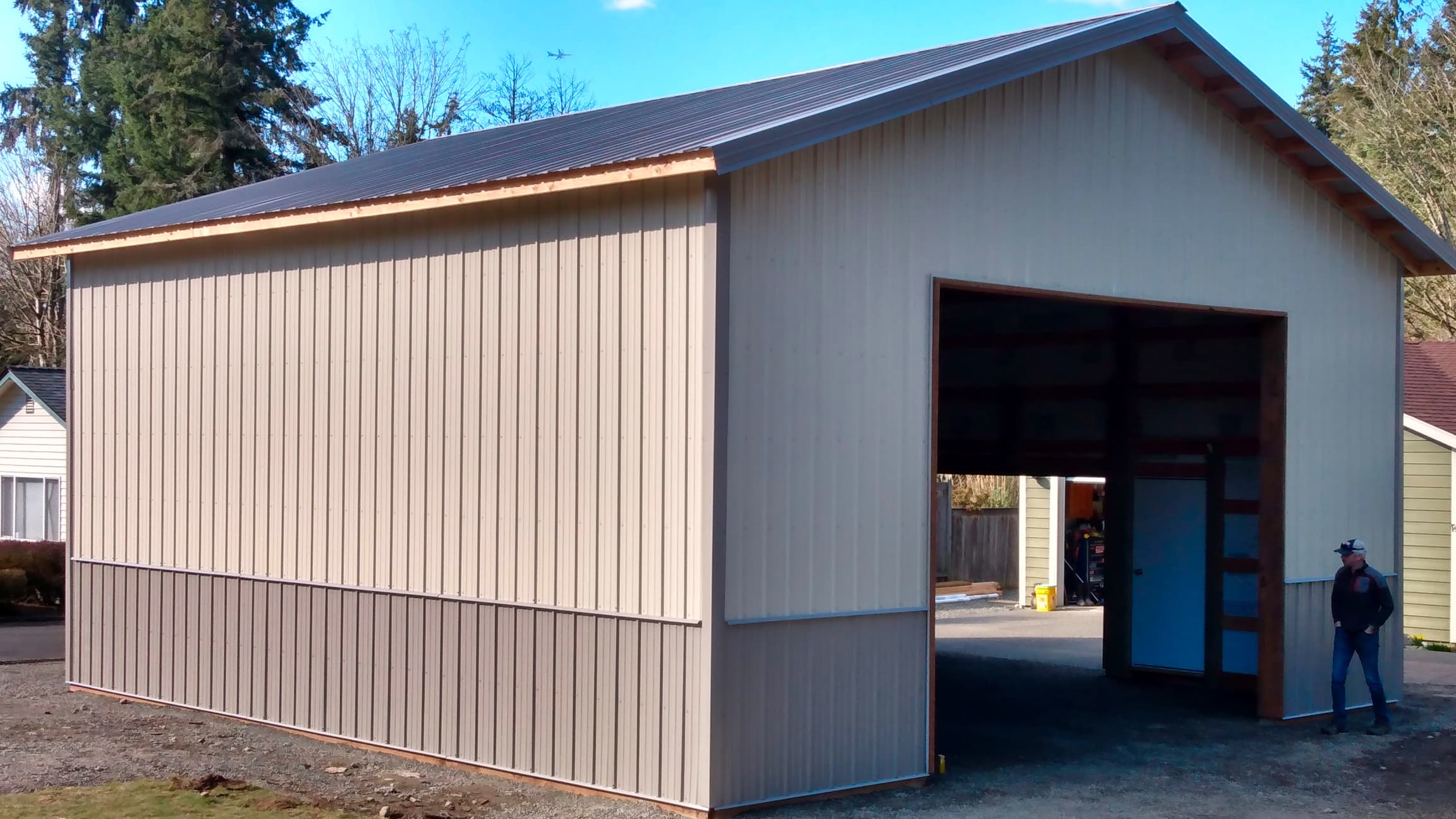 Custom 24'x36' Metal Garage & Workshop in Auburn, WA